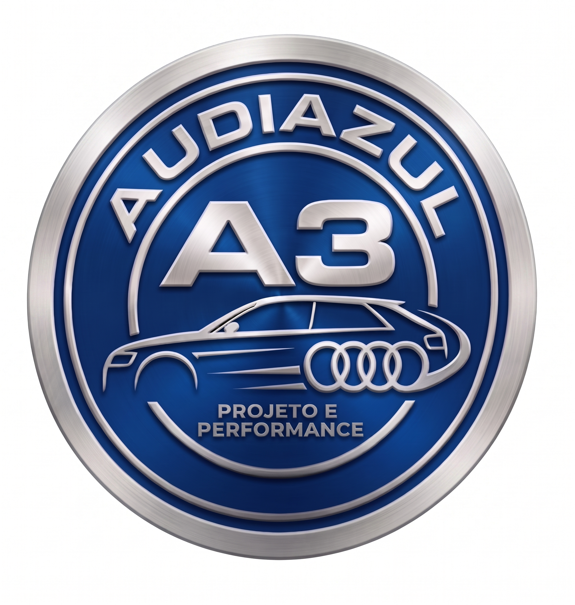 Logo AudiAzul A3 Projeto e Performance